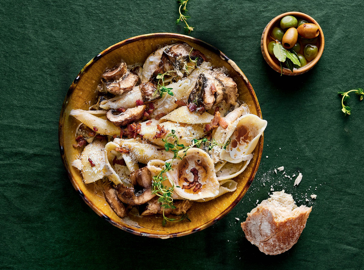 Creamy mushroom conchiglie