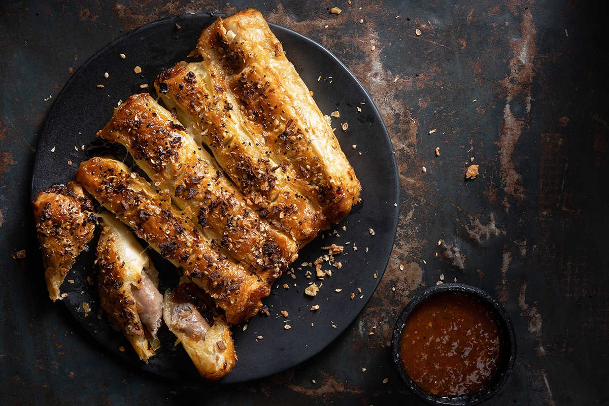 Air-fryer sausage rolls