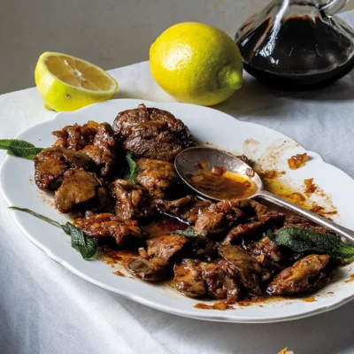 Balsamic chicken livers