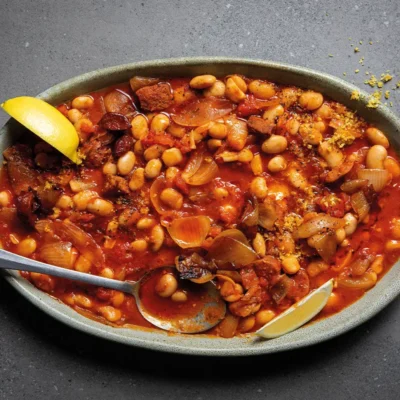 Bowl in one: this bean-and-chorizo stew has everything I love about food