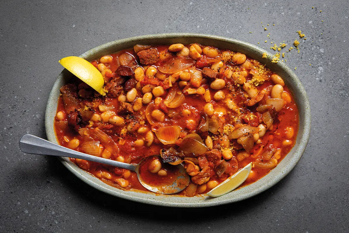 Bean-and-chorizo stew