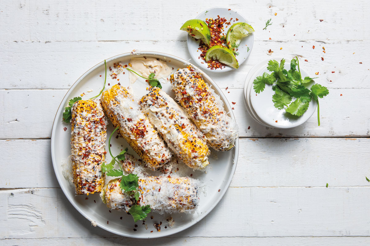 Braaied sweetcorn with mayo