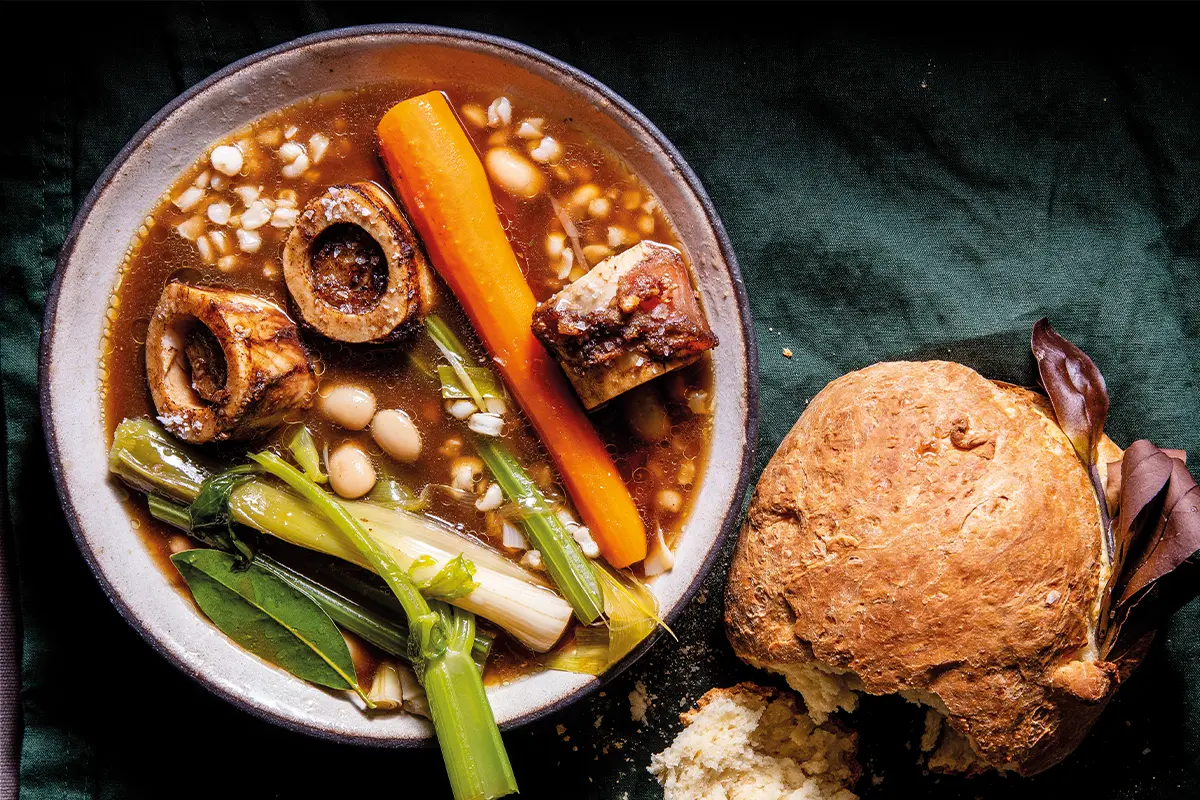 Marrow bone samp soup