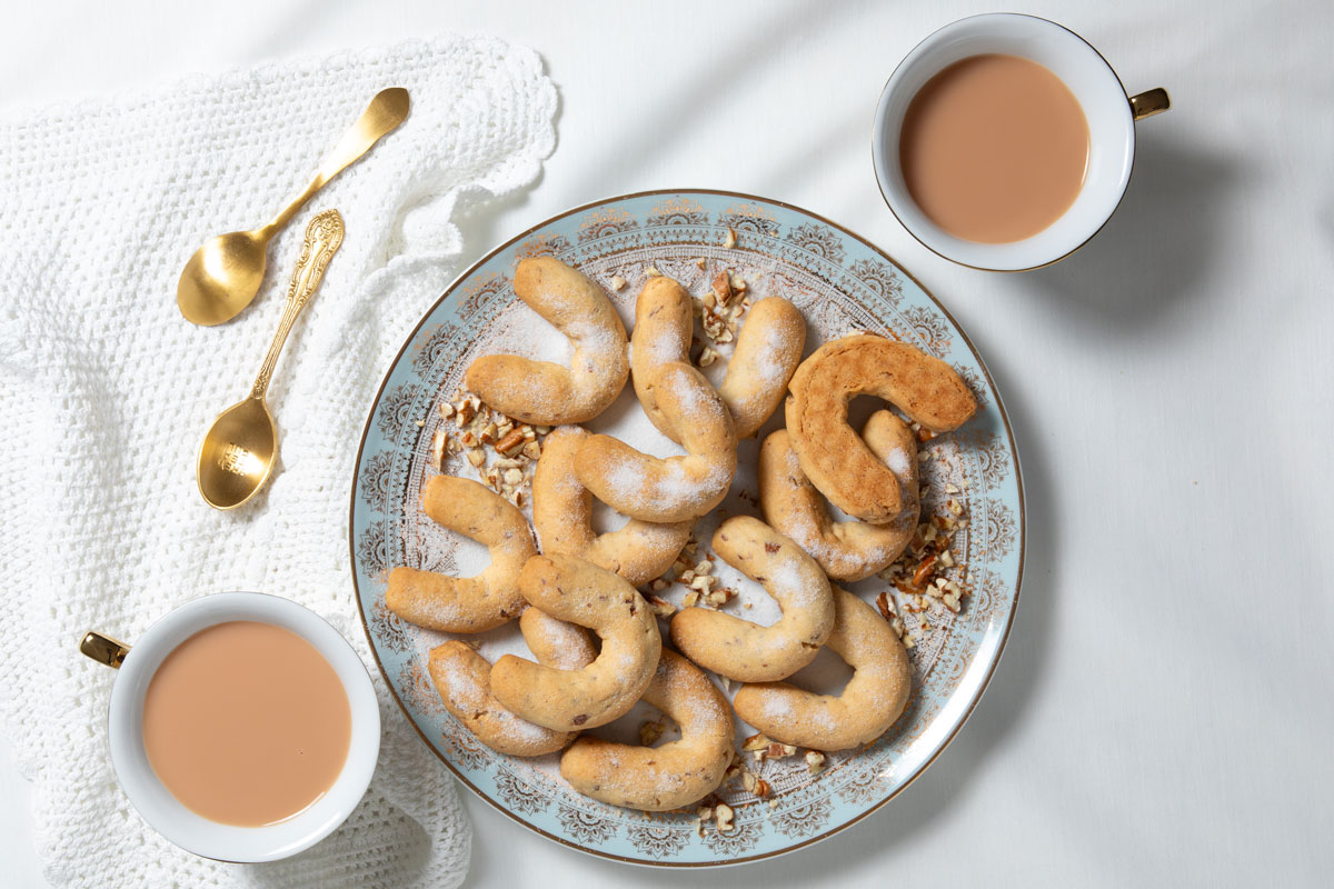 Pecan horseshoe biscuits