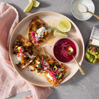 Quesadillas with Mexican salad