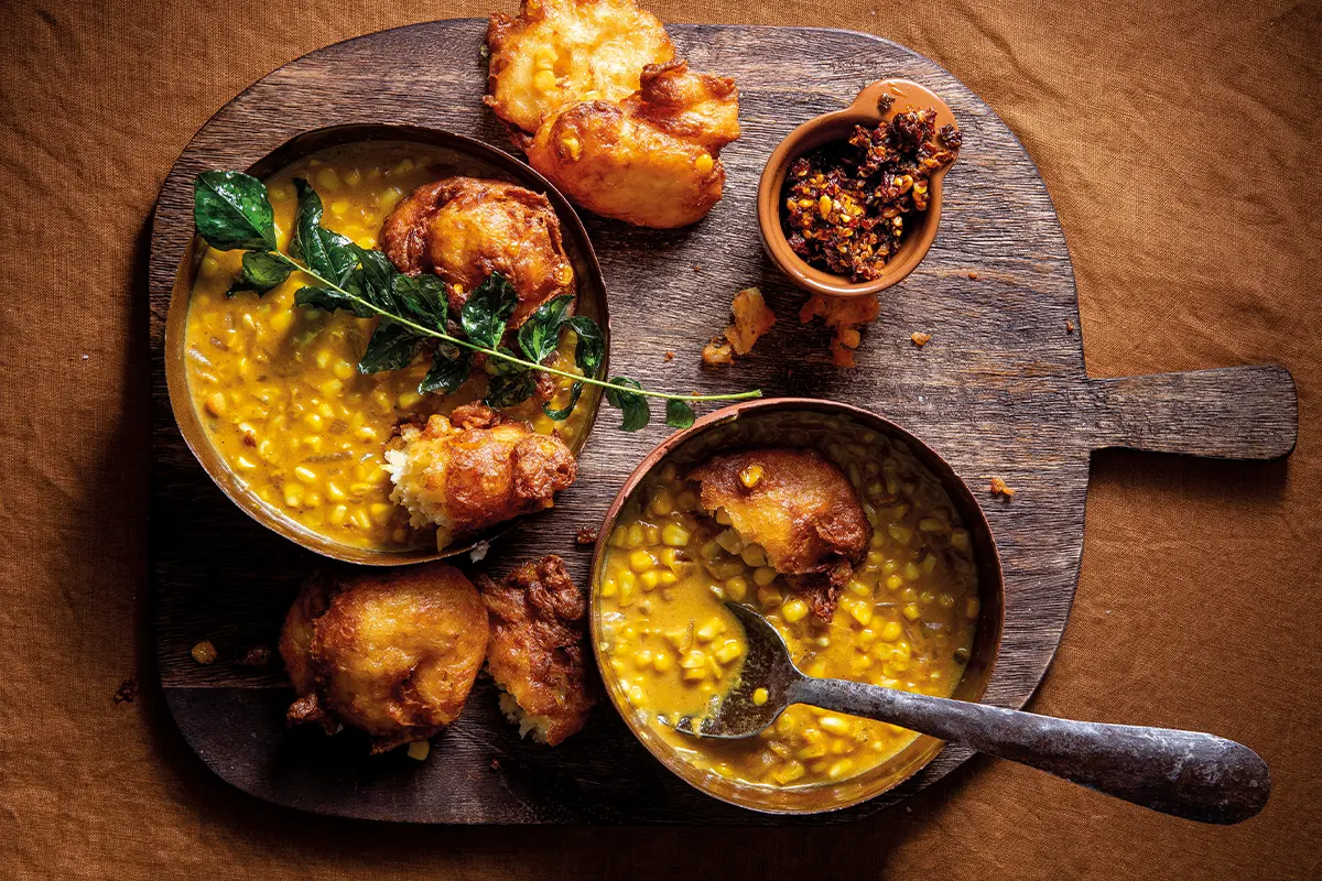 Sweetcorn tamarind soup