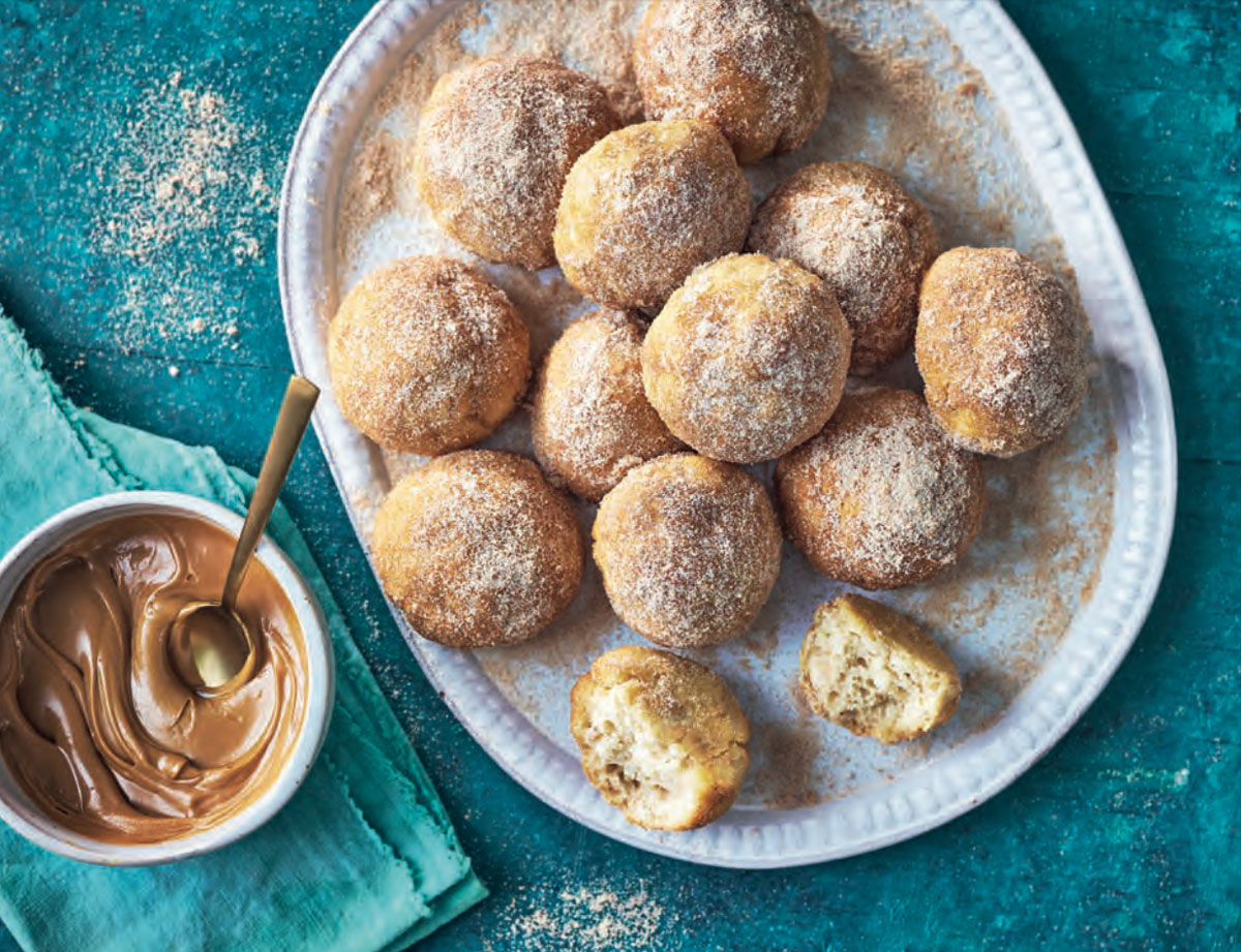 Air-fryer banana doughnut bites