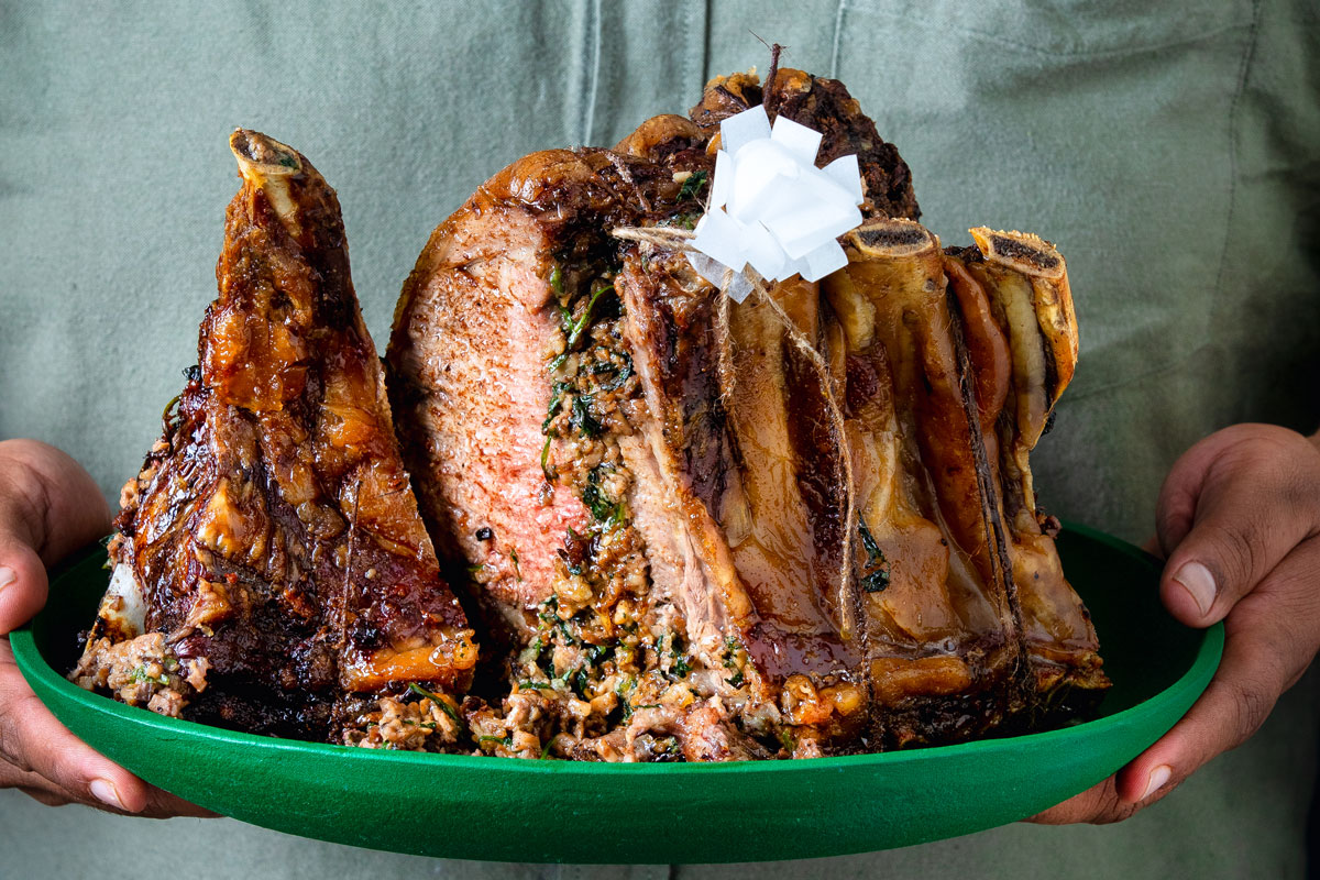 EXOTIC MUSHROOM- STUFFED BEEF ROAST