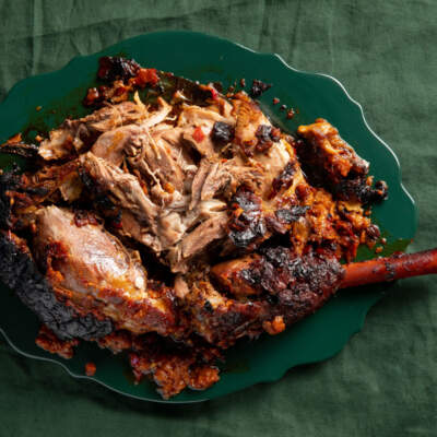 Apricot-and-harissa-crusted lamb