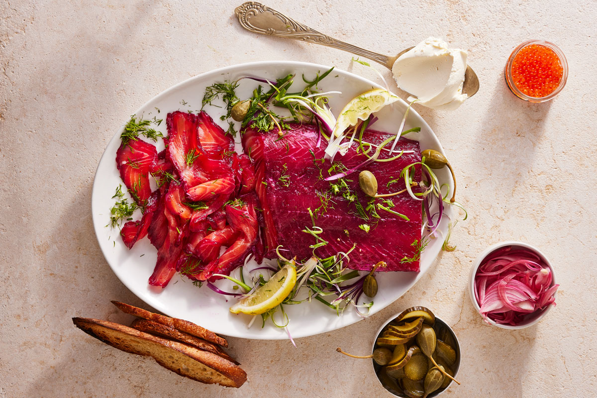 Beetroot-and-dill gravadlax