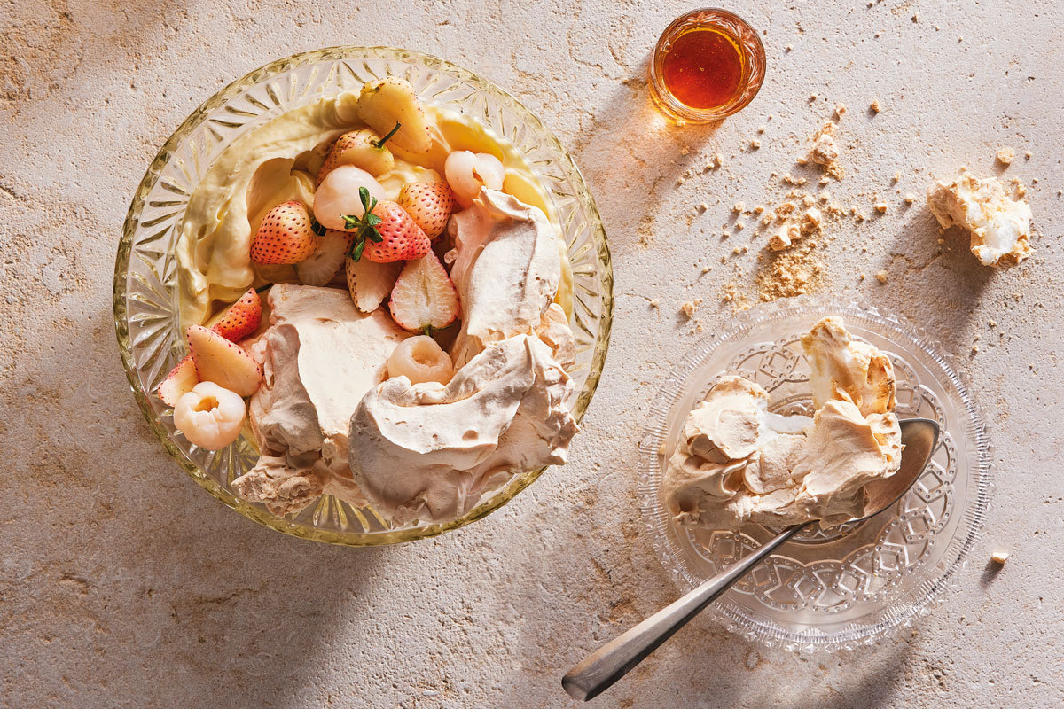 Coconut meringue trifle