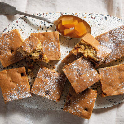 Ginger fudge blondies