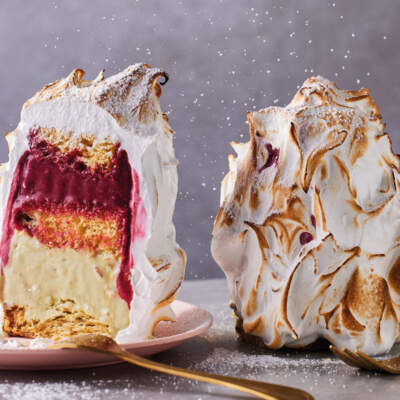 Panettone baked Alaska