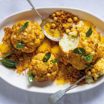 Roast cauliflower with stuffing