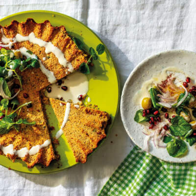 Baked falafel tart