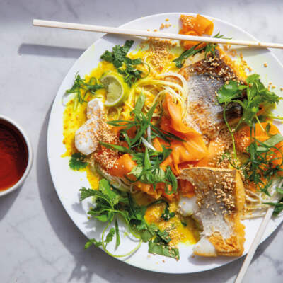 Tiger's milk hake and noodles