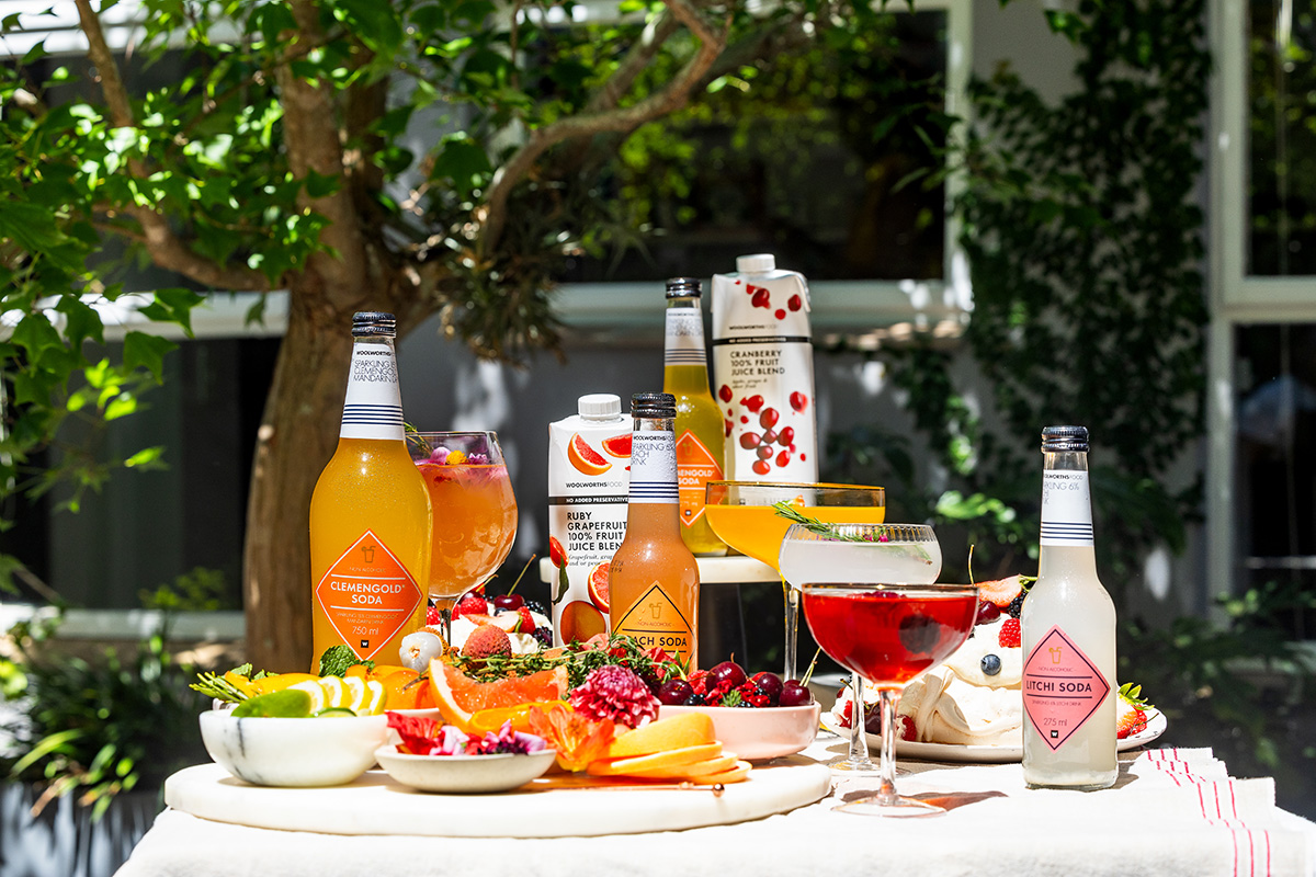 Sparkling mocktails