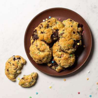 Chunky double chocolate-and-funfetti cookies