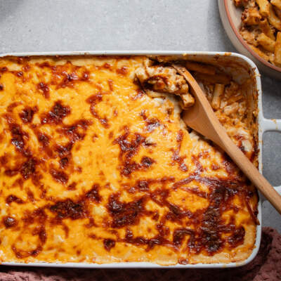 Mum’s curried mince mac and cheese