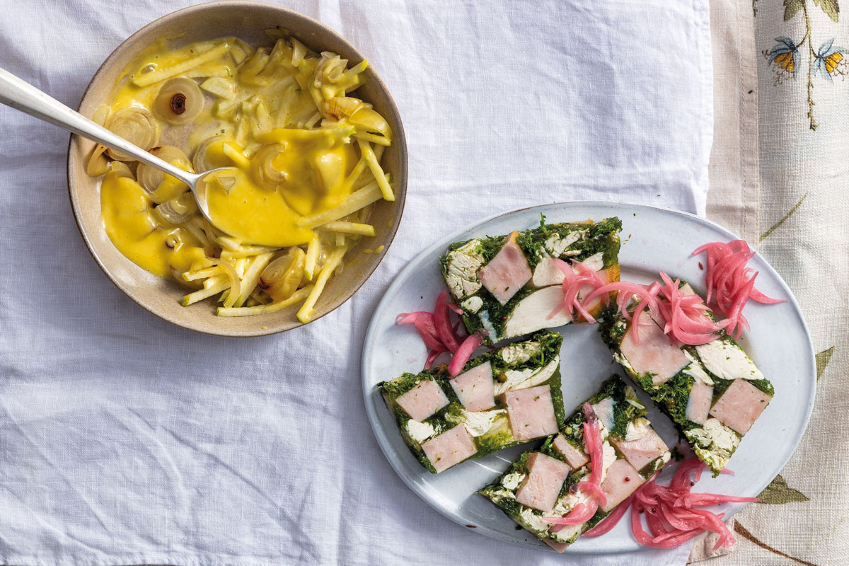 Roast chicken-and-ham terrine