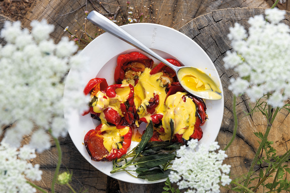 Roasted red peppers