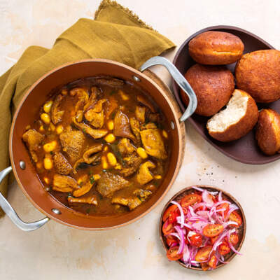 Tripe and butter bean curry