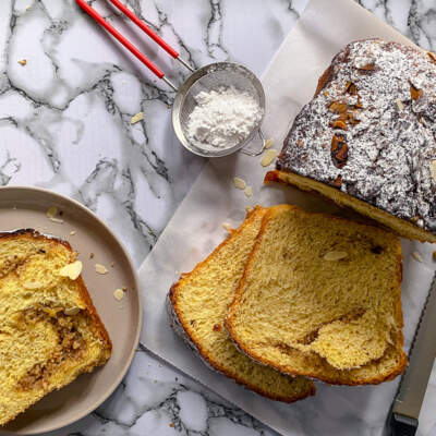 Almond “croissant” babka 