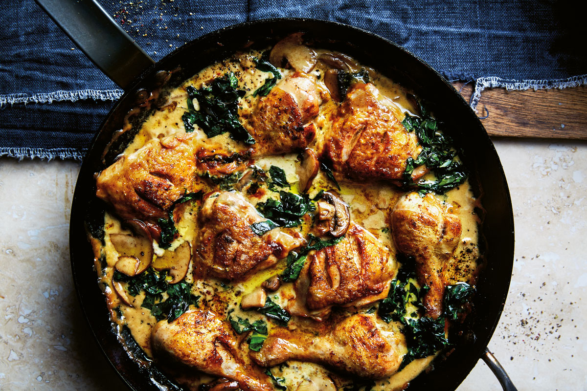One-pot wonder creamy spinach-and-chicken florentine