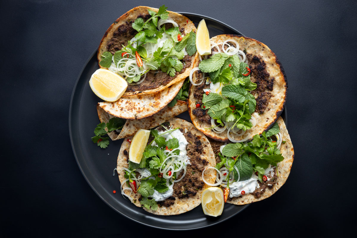 Spicy mince flatbreads