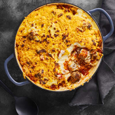 Boerewors meatball pasta bake