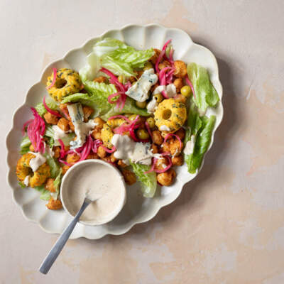 Crispy air fryer salad 