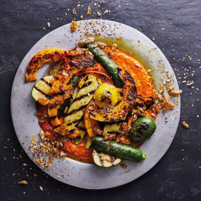 Braaied pumpkin and marrows