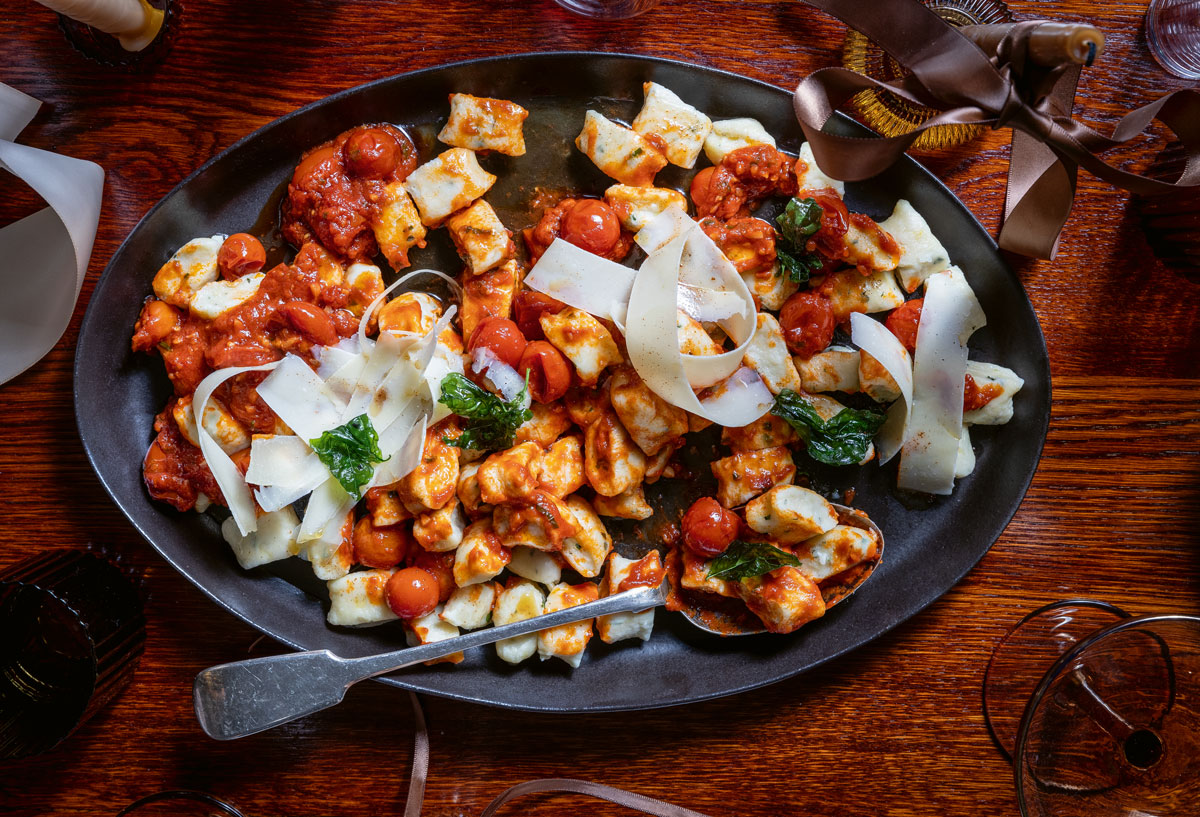 Handmade gnocchi with arrabbiata sauce