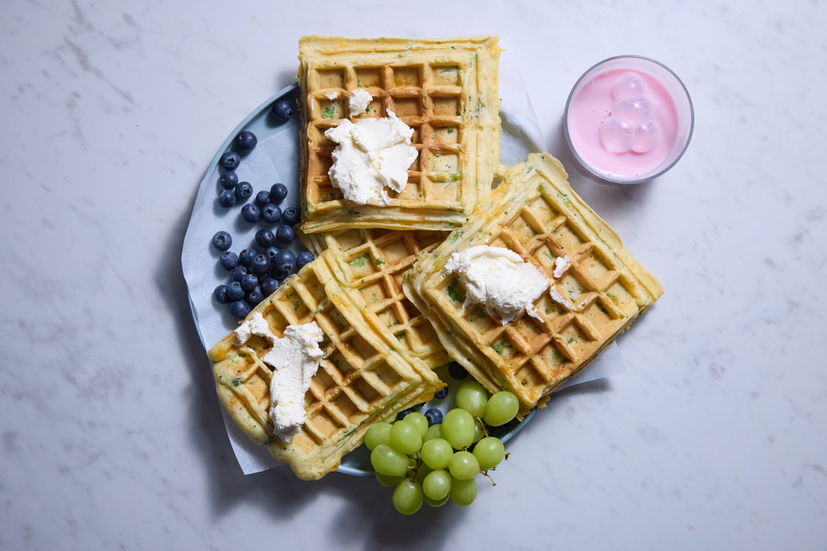 Broccoli-and-cheese waffles