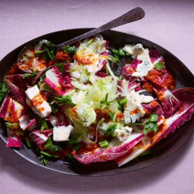 Radicchio-and-celery leaf salad