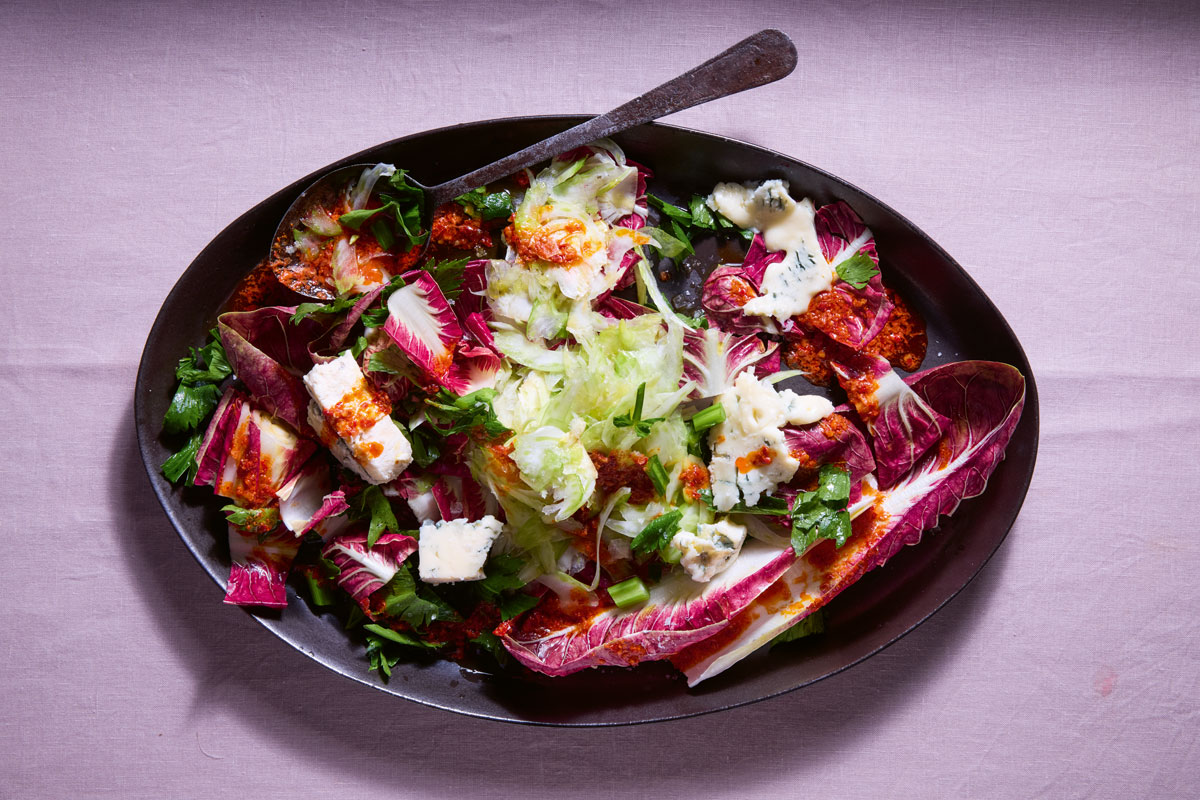 Radicchio-and-celery leaf salad