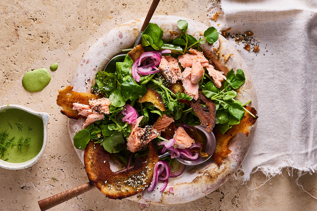 Roast trout salad