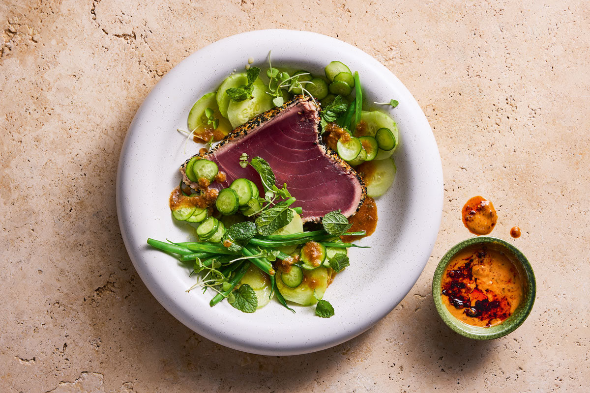 Sesame-seared tuna
