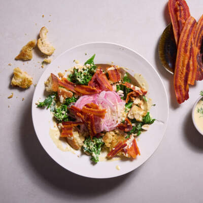 Broccoli salad with bacon biltong