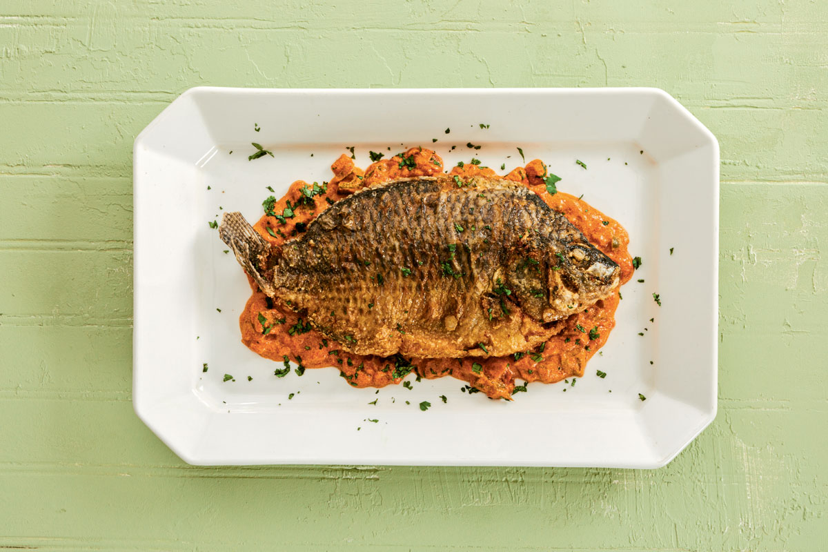 Fried whole fish