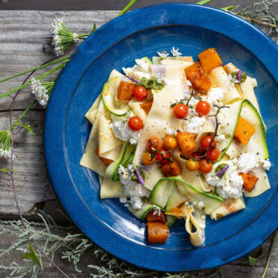 Roasted tomatoes with infused ricotta